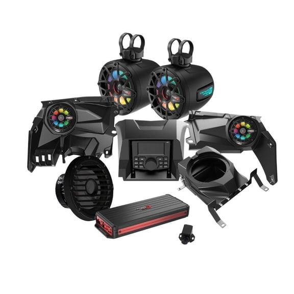 2017+ Can Am Maverick X3/X3 Max Complete Kit with Amplifier, Subwoofer, Media Audio Player