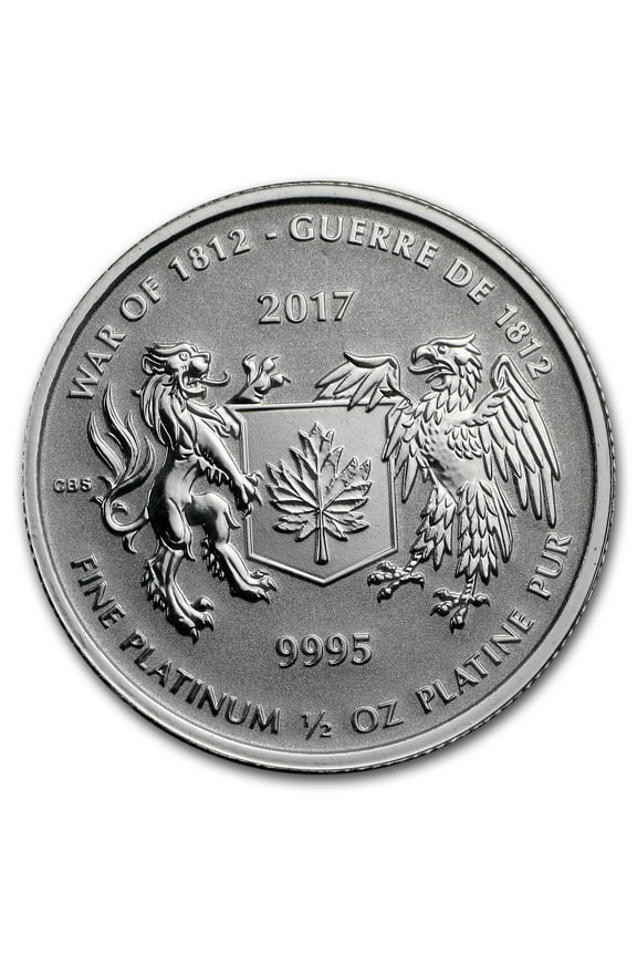 2017 Canada 1/2 oz Platinum War of 1812 BU