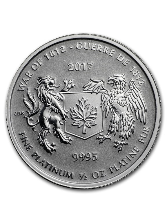 2017 Canada 1/2 oz Platinum War of 1812 BU