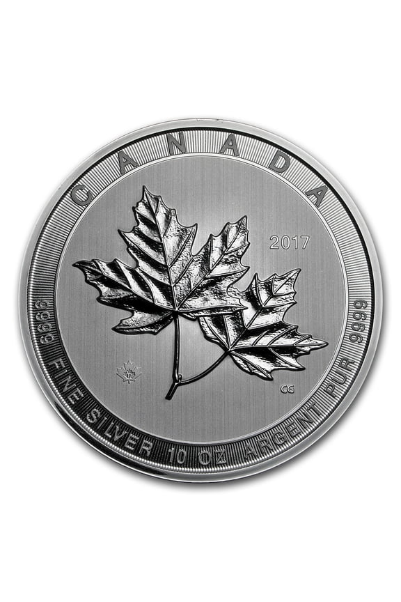 2017 Canada 10 oz Silver $50 Magnificent Maple Leaves BU