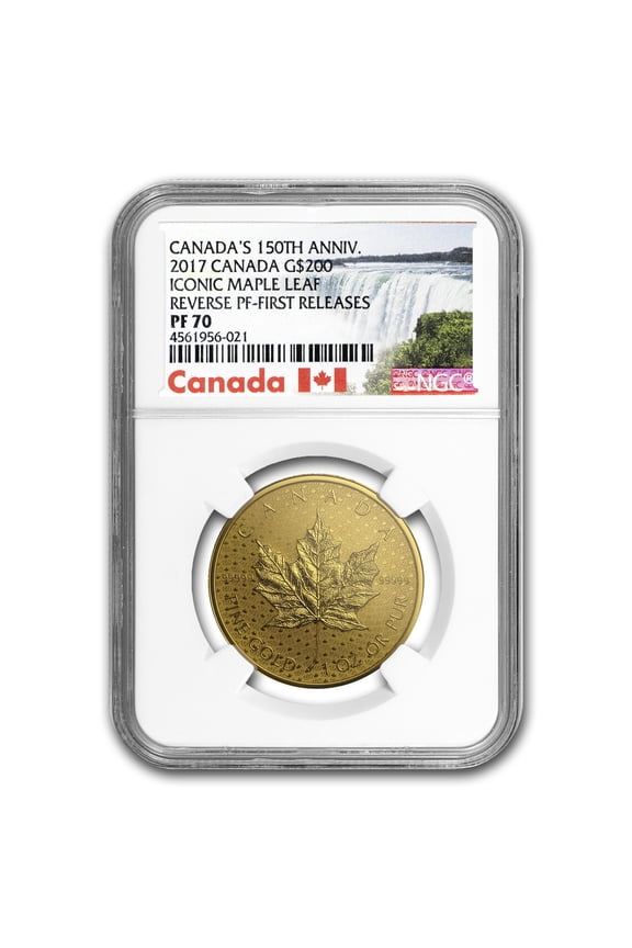2017 Canada $200 1 oz Gold Maple Leaf Reverse PF-70 NGC (FR)