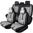 thumbnail image 1 of 2017 Car Seat Cover for HONDA ACCORD , Premium Leather 5 Piece Full Set With a Headrest and Lumbar Support Beautify Interior, Gray and Black Car Seat Covers, 4-Door Sedans Only, 1 of 8