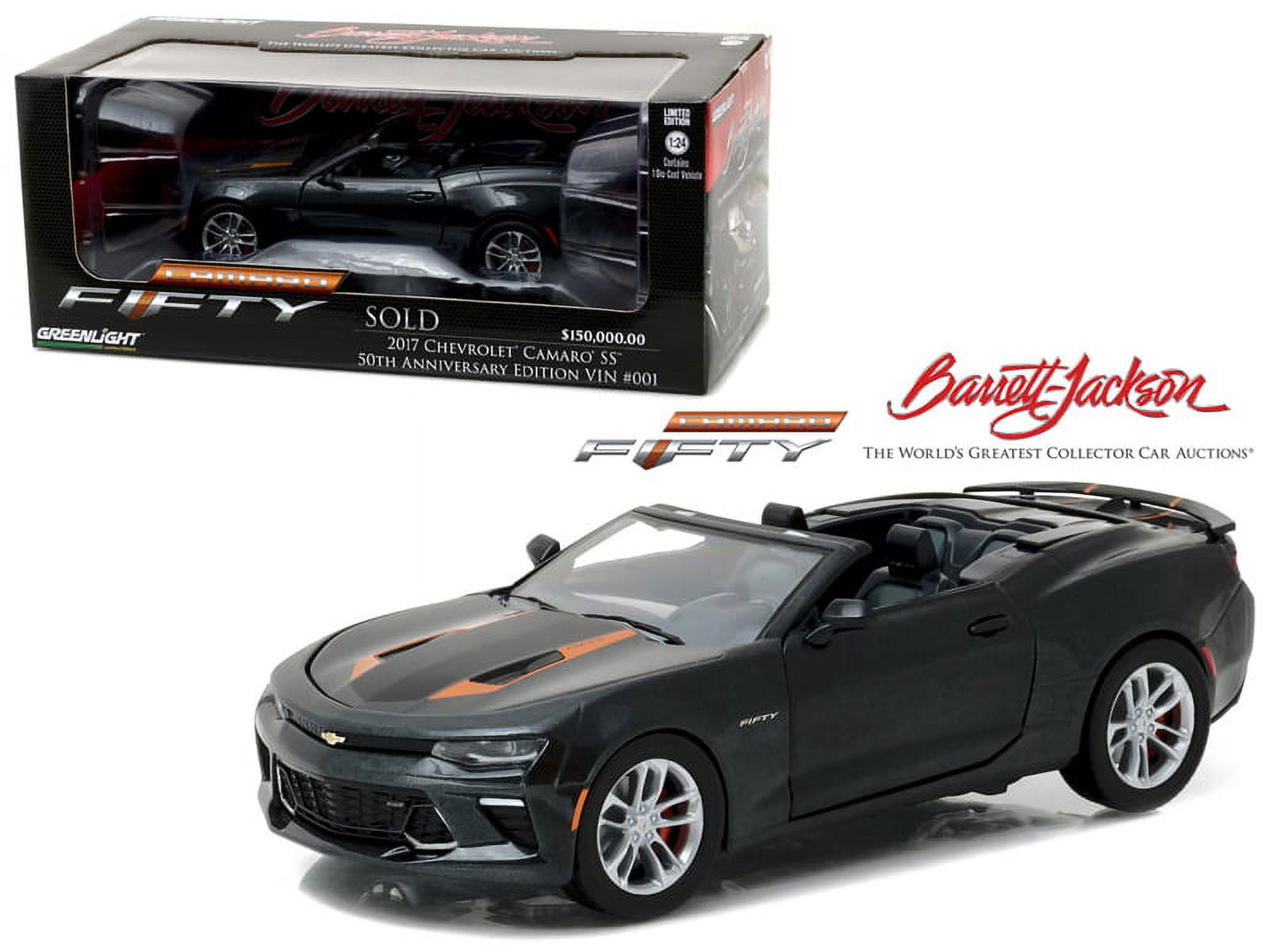 ミニカー 50th Anniversary Camaro Convertible 2017 Chevrolet Camaro Convertible Barrett Jackson - Walmart.com