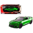 thumbnail image 1 of 2017 Chevrolet Camaro ZL1 Metallic Green 1/24 Diecast Car Model by Motormax, 1 of 4