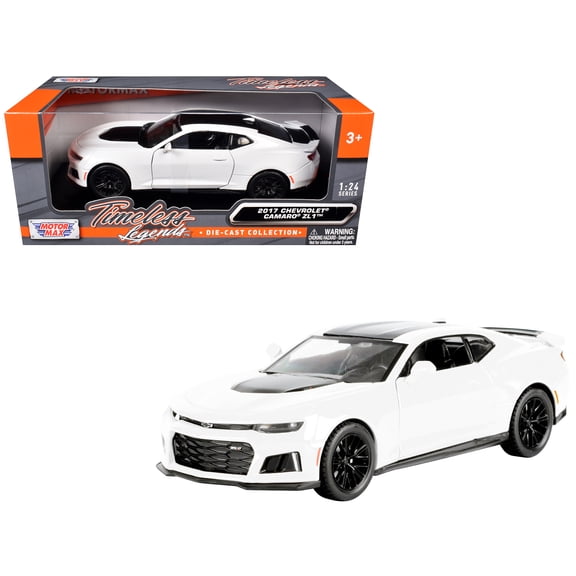 2017 Chevrolet Camaro ZL1 White 1/24 Diecast Model Car by Motormax