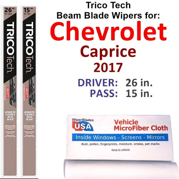 2017 Chevrolet Caprice Beam Blade Wipers (Set of 2)