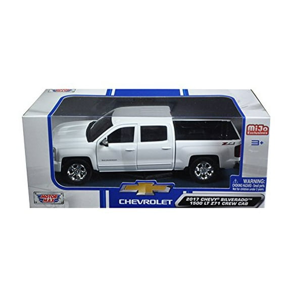 Motormax 2017 Chevy Silverado 1500 LT Z71 Crew Cab Pickup Truck 1/24 Scale Diecast Model Car White