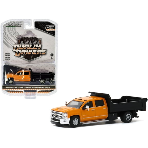 Greenlight Chevy Silverado 3500HD Dually 2017 Dump Truck 1/64 Scale