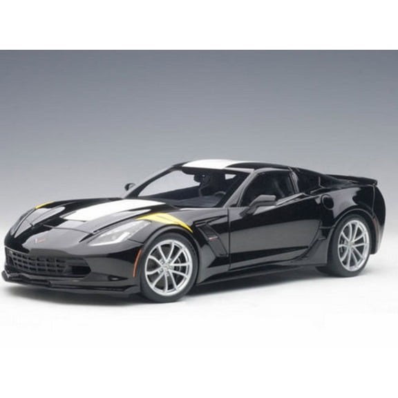 2017 Chevy Corvette C7 Grand Sport, Black - AutoArt 71273 - 1/18 Scale Collectible Diecast Vehicle Replica