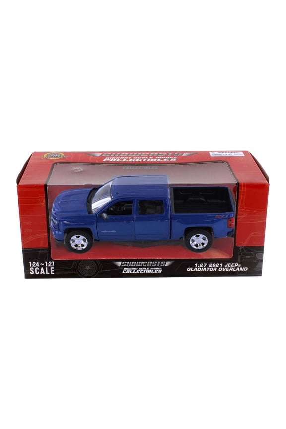 2017 Chevy Silverado 1500 LT Z71 Crew Cab, Blue - Showcasts 71348BU - 1/27 Scale Diecast Car