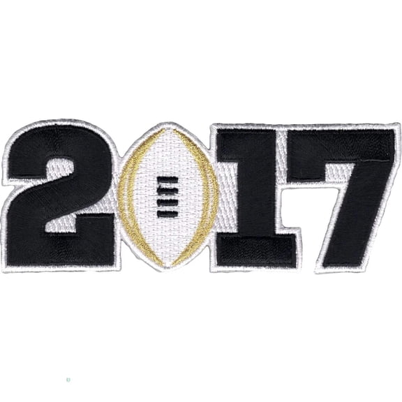 2017 College National Championship Playoff Game Jersey Patch White Alabama Clemson