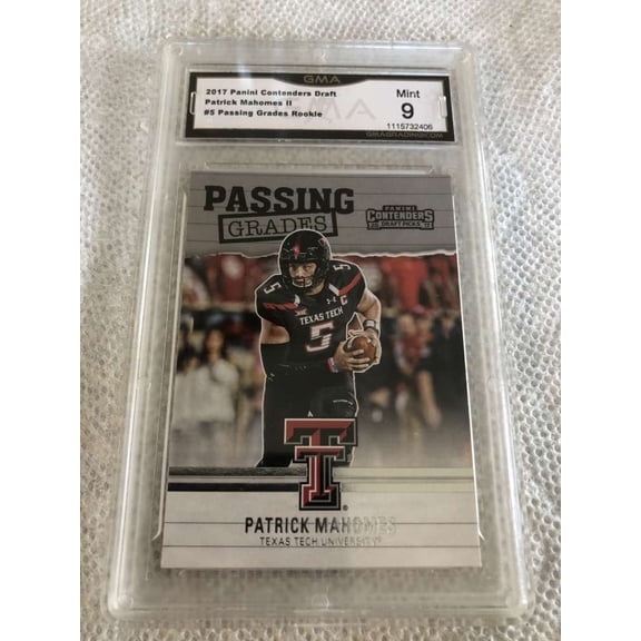 2017 Contenders Draft Football Passing Grades #5 Patrick Mahomes II Texas Tech Raiders RC Rookie GMA 9 Panini Trading Card (Serial Number May Vary)