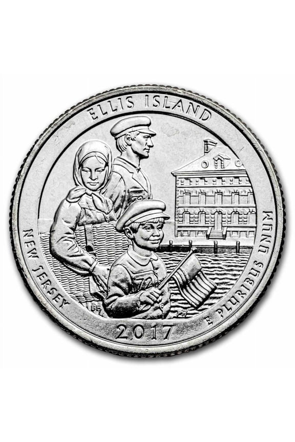 2017-D ATB Quarter Ellis Island National Monument BU