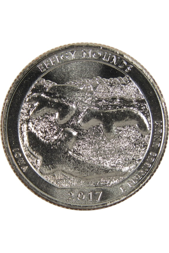 2017 D Effigy Mounds National Park Quarter BU Uncirculated Clad Coin