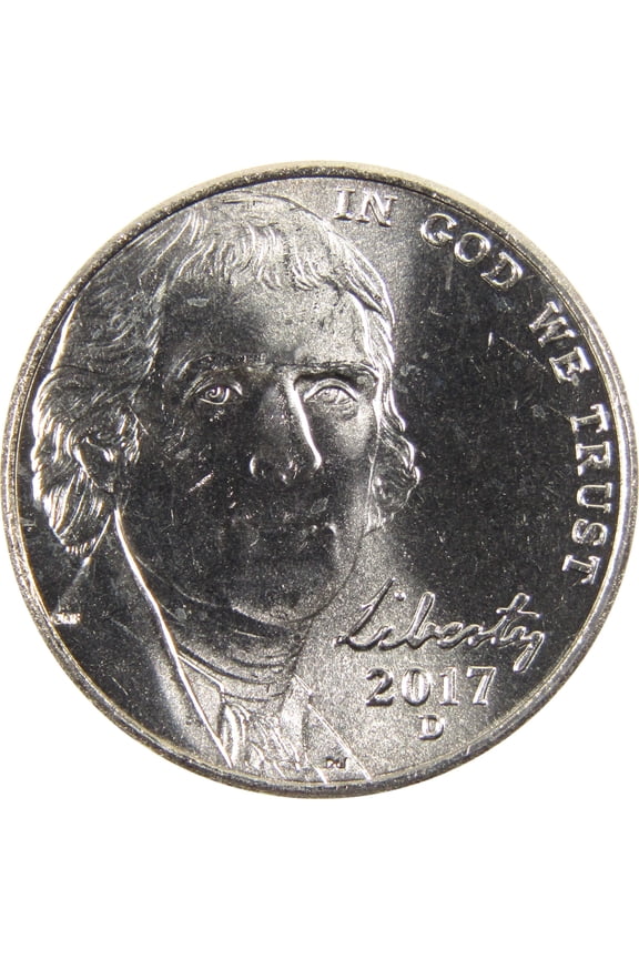 2017 D Jefferson Nickel BU Uncirculated 5c Coin