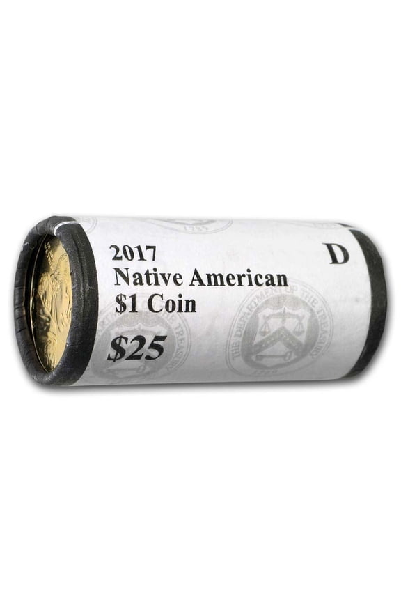 2017-D Native Amer $1 - Sequoyah (25 Coin Mint Roll) BU