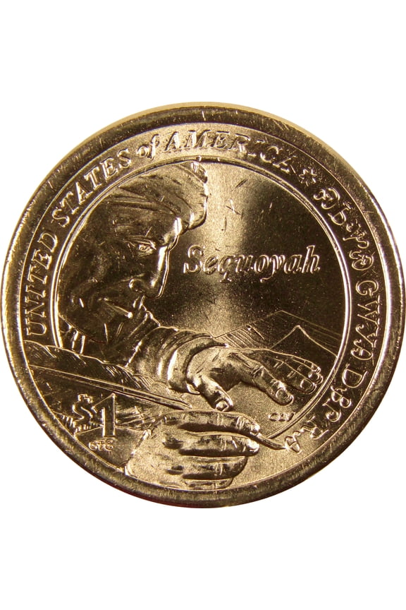 2017 D Sequoyah Native American Dollar BU Uncirculated $1 Coin