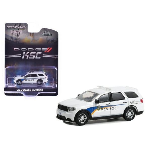 2017 Dodge Durango "Kennedy Space Center (KSC) Security Police Traffic Enforcement" White with Graphics "Hobby Exclusive" Series 1/64 Diecast Model Car by Greenlight
