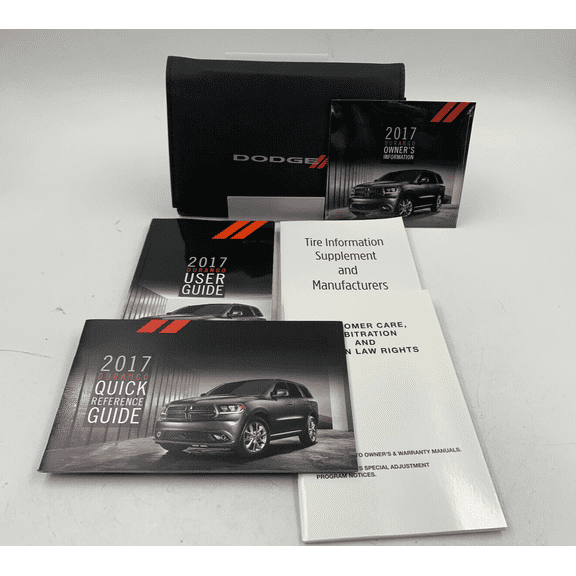 2017 Dodge Durango Owners Manual Handbook with Case OEM D01B23023