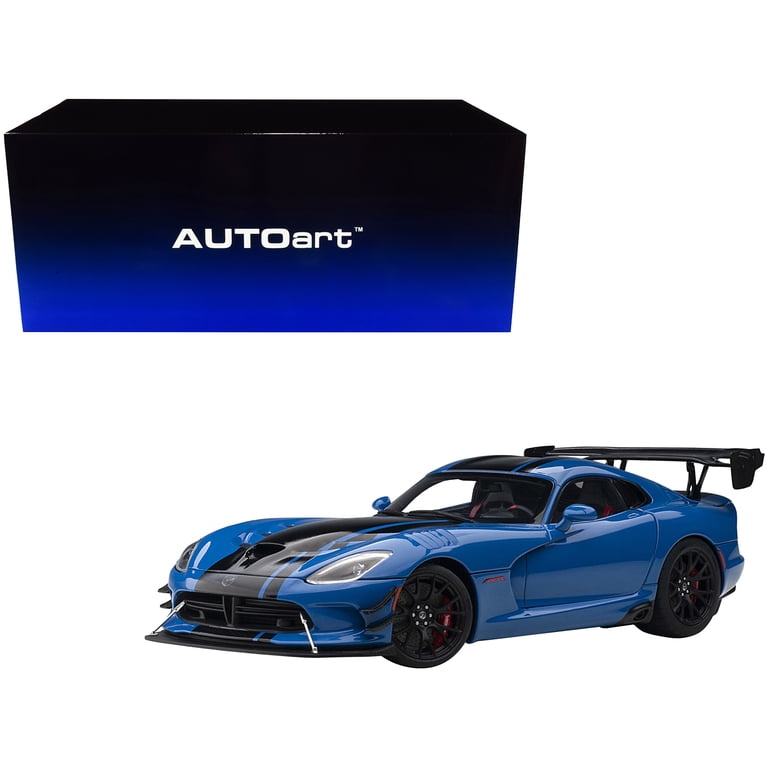 Autoart Dodge viper competition ミニカー 2017 Dodge Viper ACR Competition Blue with Black Stripes 1 18