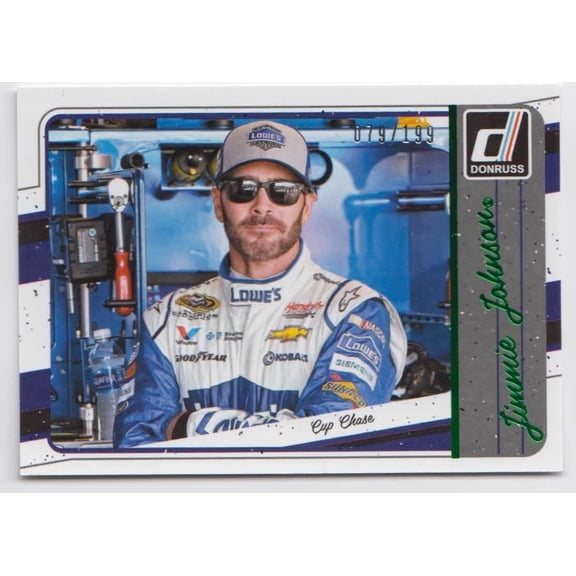 2017 Donruss Base Set Green Foil NASCAR Jimmie Johnson #131 Parallel Serial # Panini