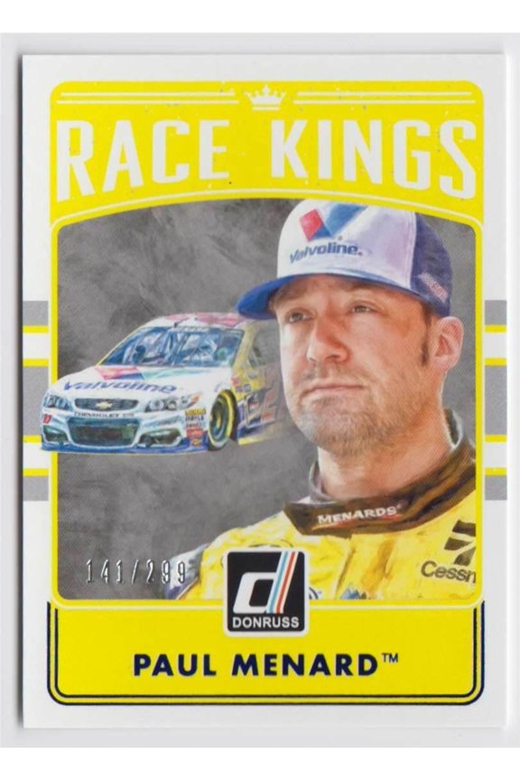 2017 Donruss Race Kings Blue Foil Paul Menard #20 Parallel Serial Numbered Base Set Racing Card