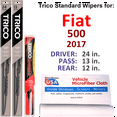 thumbnail image 1 of 2017 Fiat 500 Wiper Blades (Set of 3) w/Rear Wiper, 1 of 3