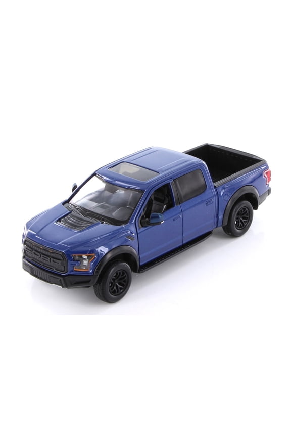 2017 Ford F-150 Raptor Pickup, Blue - Showcasts 71344D - 1/27 Scale Diecast Model CarDiecast Metal