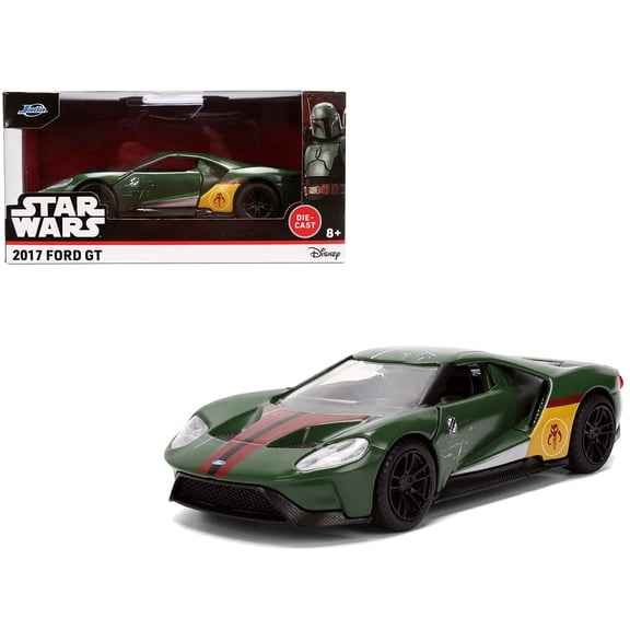 2017 Ford GT "Boba Fett" Livery Dark Green with Graphics "Star Wars" Franchise "Hollywood Rides" Series 1/32 Diecast Model Car by Jada