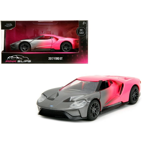 2017 Ford GT Gray Metallic and Pink Gradient "Pink Slips" Series 1/32 Diecast Model Car by Jada