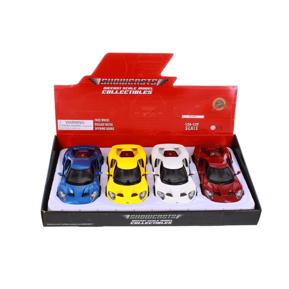 Box of 4 2017 Ford GT Hardtop, Assorted - Showcasts 24082/4D - 1/24 Scale Set of 4 Diecast Model Cars
