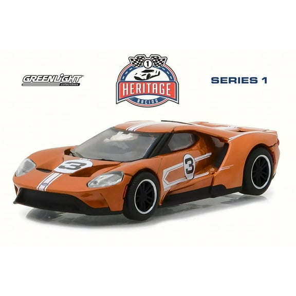 2017 Ford GT Tribute, Orange - Greenlight 13200/48 - 1/64 Scale Diecast Model Toy Car