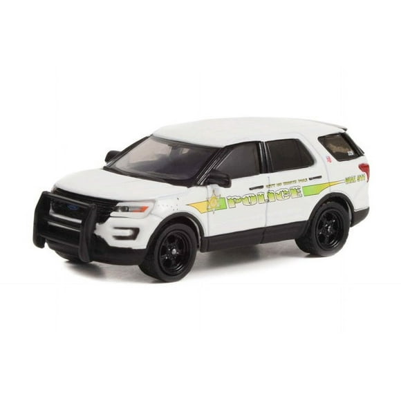 2017 Ford Police Interceptor Utility, White - Greenlight 43000C - 1/64 scale Diecast Car