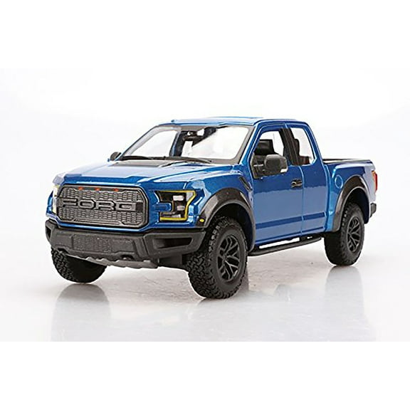 2017 Ford Raptor Pickup Truck, Blue - Maisto 38266BU - 1/24 Scale Diecast Model Toy Car