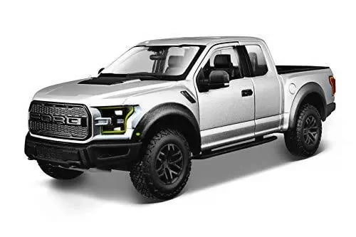 2017 Ford Raptor Pickup Truck, Gray - Maisto 38266GY - 1/24 Scale Diecast Model Car