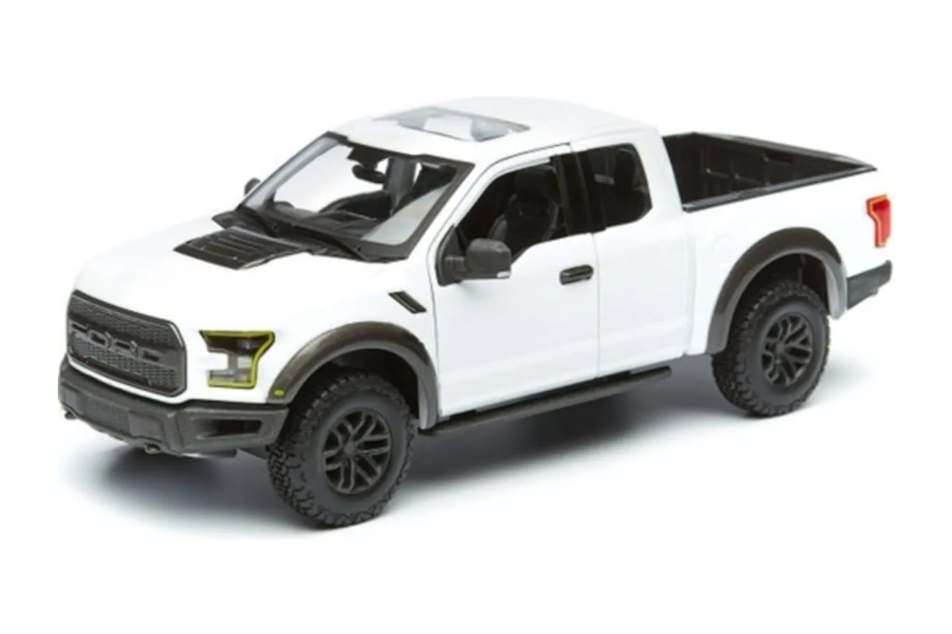 2017 Ford Raptor Pickup Truck, White - Maisto 38266WT - 1/24 Scale Diecast Model Car