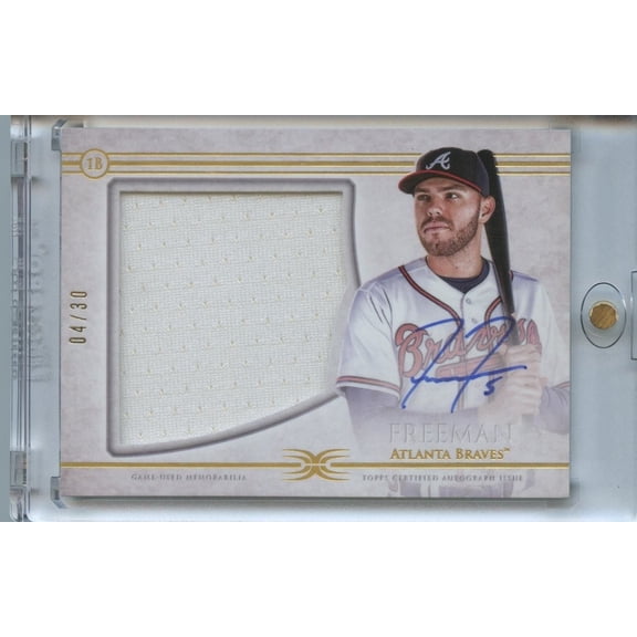 2017 Topps Atlanta Braves Freddie Freeman Auto Baseball Card Near Mint