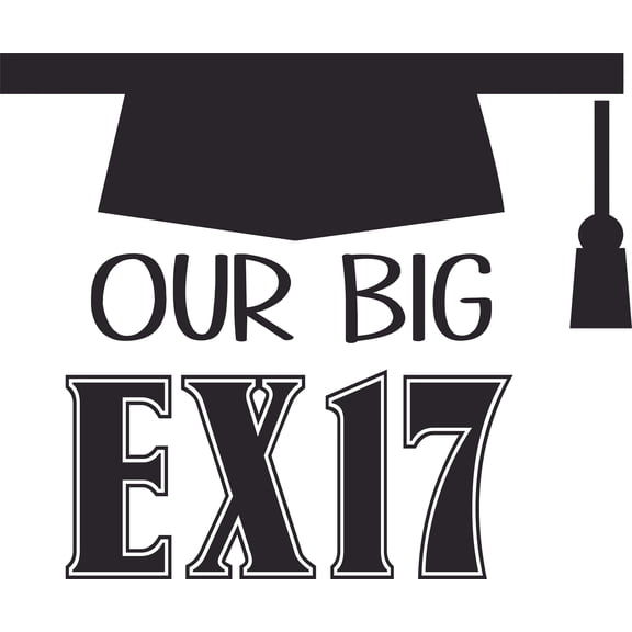 2017 Graduation Vinyl Wall Decal - Grad Party DÃ©cor | 20"x20"