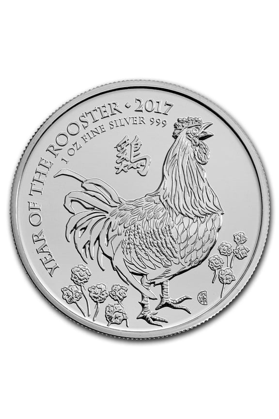 2017 Great Britain 1 oz Silver Year of the Rooster BU