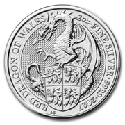 2017 Great Britain 2 oz Silver Queens Beasts The Dragon