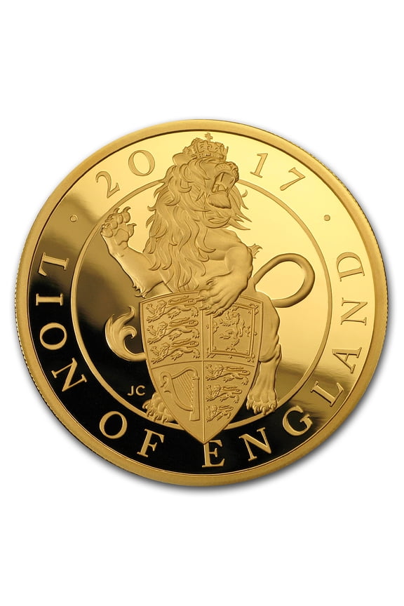 2017 Great Britain Prf 5 oz Gold Queen's Beasts Lion (Box & COA)