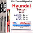 thumbnail image 1 of 2017 Hyundai Tucson Wiper Blades (Set of 3) w/Rear Wiper, 1 of 3