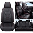 thumbnail image 1 of 2017 for Infiniti Q70 Car Seat Cover, Perforated Quilted Leather Full Set of 5 Seats Adjustable Split Rear Seat Suitable for All Seasons, Red Car Seat Covers, Protect Car Seats, 1 of 9