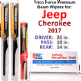 thumbnail image 1 of 2017 Jeep Cherokee Performance Beam Wipers (Set of 3) w/Rear Wiper, 1 of 3