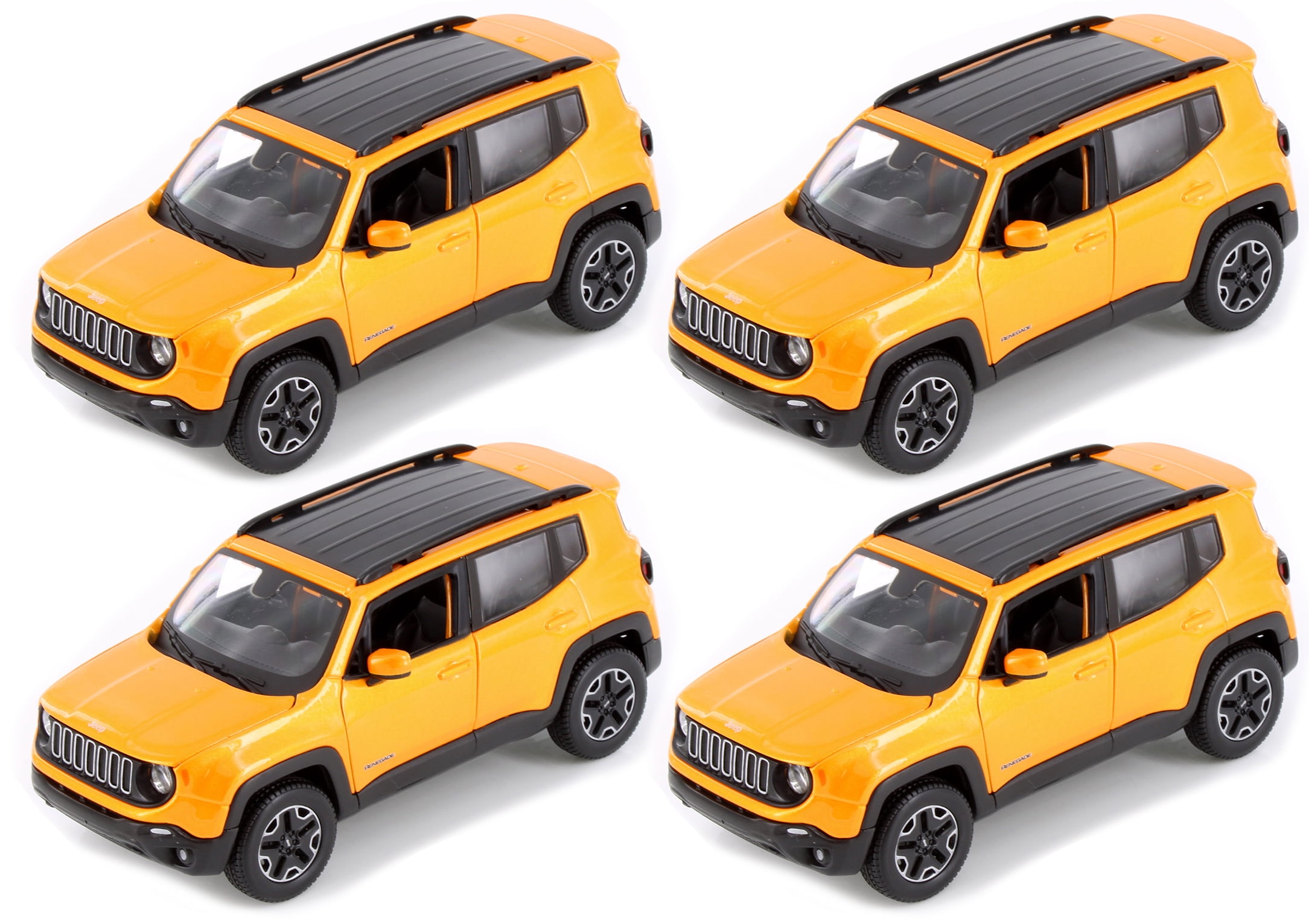 Jeep Renegade ミニカー 3台セット 2017 Jeep Renegade SUV, Orange - Showcasts 37282 - 1/24 Scale Set