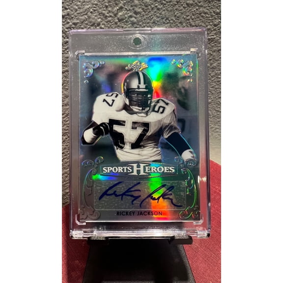 2017 Leaf Metal Sports Heroes Rickey Jackson #BA-RJ2 Printing Plate Yellow One of One Parallel/Variety Base Set Leaf