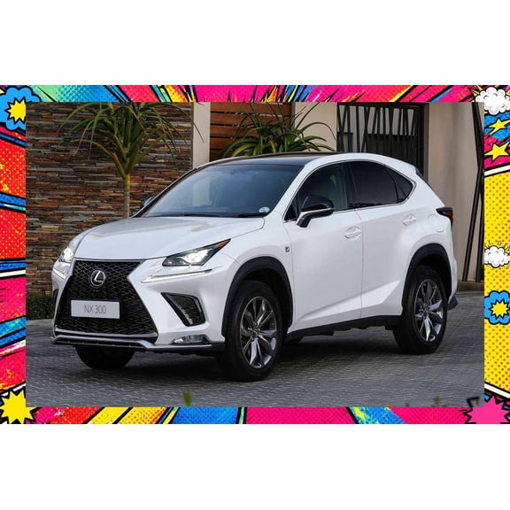 2017 Lexus NX F Sport ZA - Pop Art Edition | 24x36 Inch Laminated Poster | Vibrant Colors & Stunning Detail Wall Art