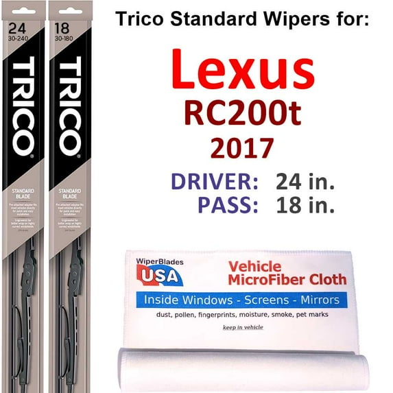 2017 Lexus RC200t Wiper Blades (Set of 2)