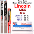 thumbnail image 1 of 2017 Lincoln MKX Beam Blade Wipers (Set of 3) w/Rear Wiper, 1 of 3