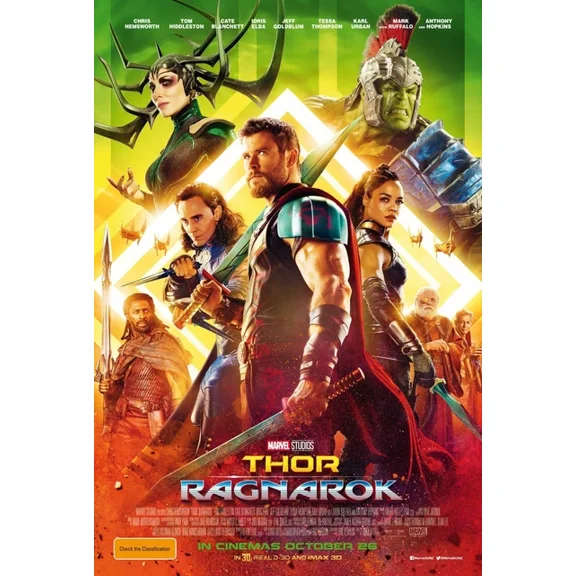 2017 Marvel Thor Ragnarok Movie Poster Avengers Hulk Loki God Of Thunder UNFRAMED PAPER POSTER